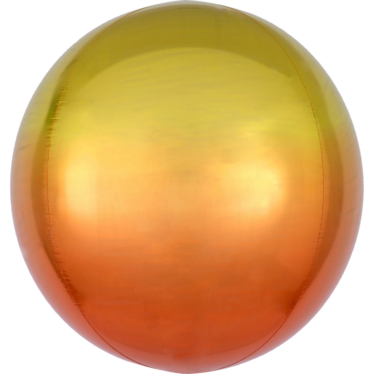Orbz - Ombre sárga-narancssárga fólia lufi, 40 cm