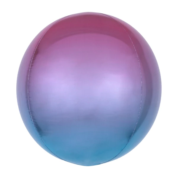 Orbz - Ombre lila-kék fólia lufi, 40cm