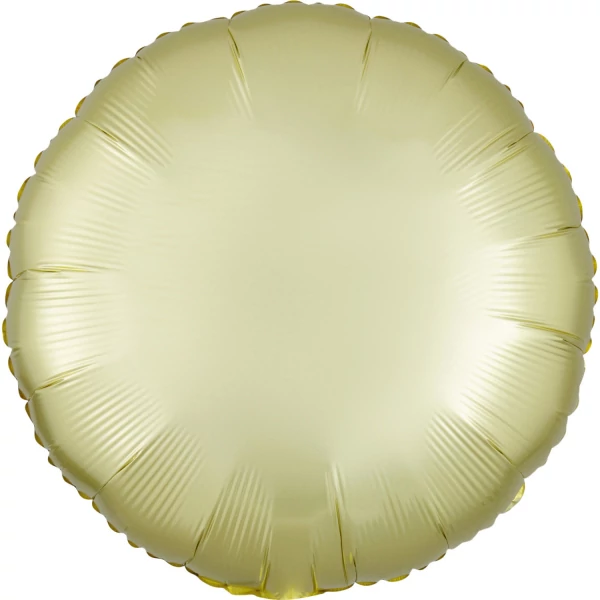 45 cm-es Satin Luxe sárga kerek fólia lufi