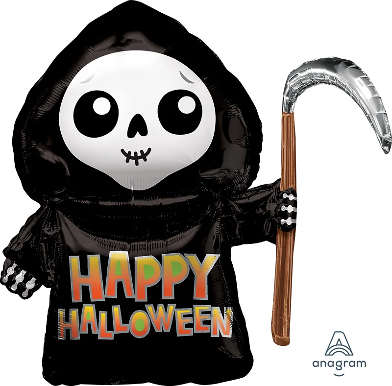 SuperShape - csontváz - Happy Halloween fólia lufi