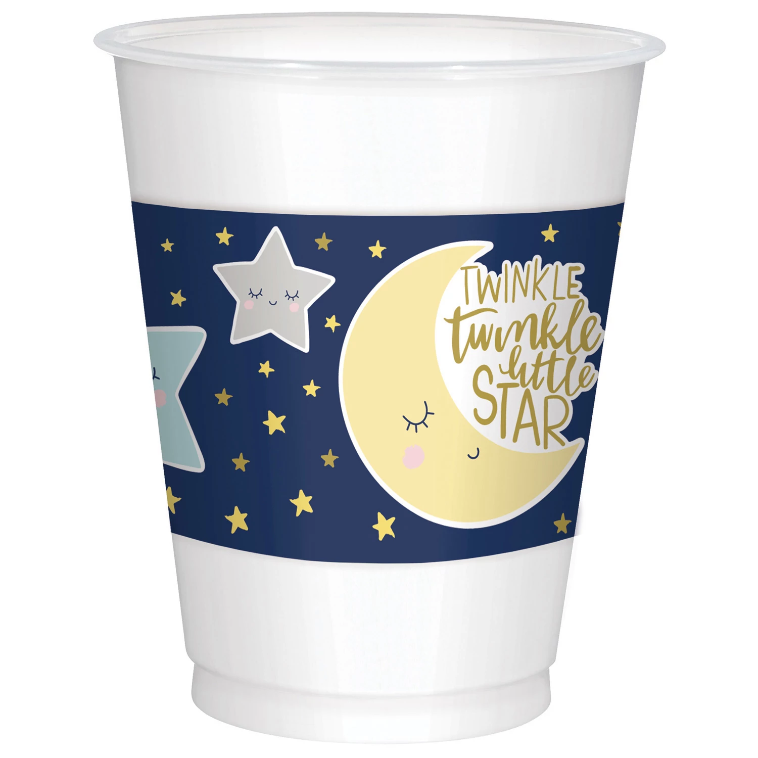 Twinkle Little Star- Ragyogj kiscsillag babaváró party műanyag pohár 473ml, 25db/cs