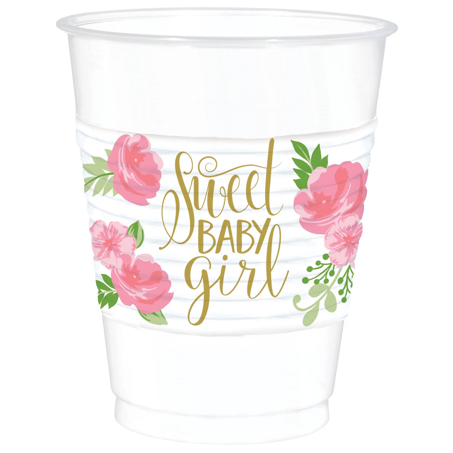 Floral Baby - Sweet Baby Girl műanyag pohár 473 ml, 25db/cs.