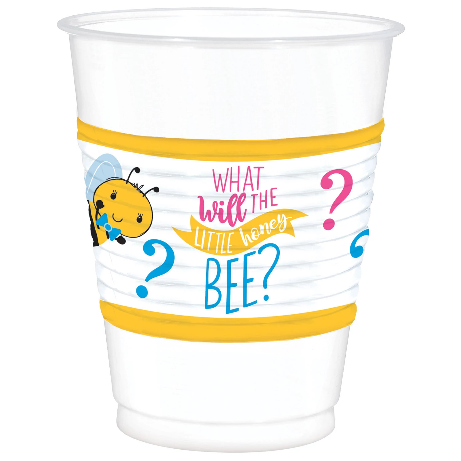 What Will It Bee? - Méhecskés babaváró party műanyag pohár 473ml, 25db/cs