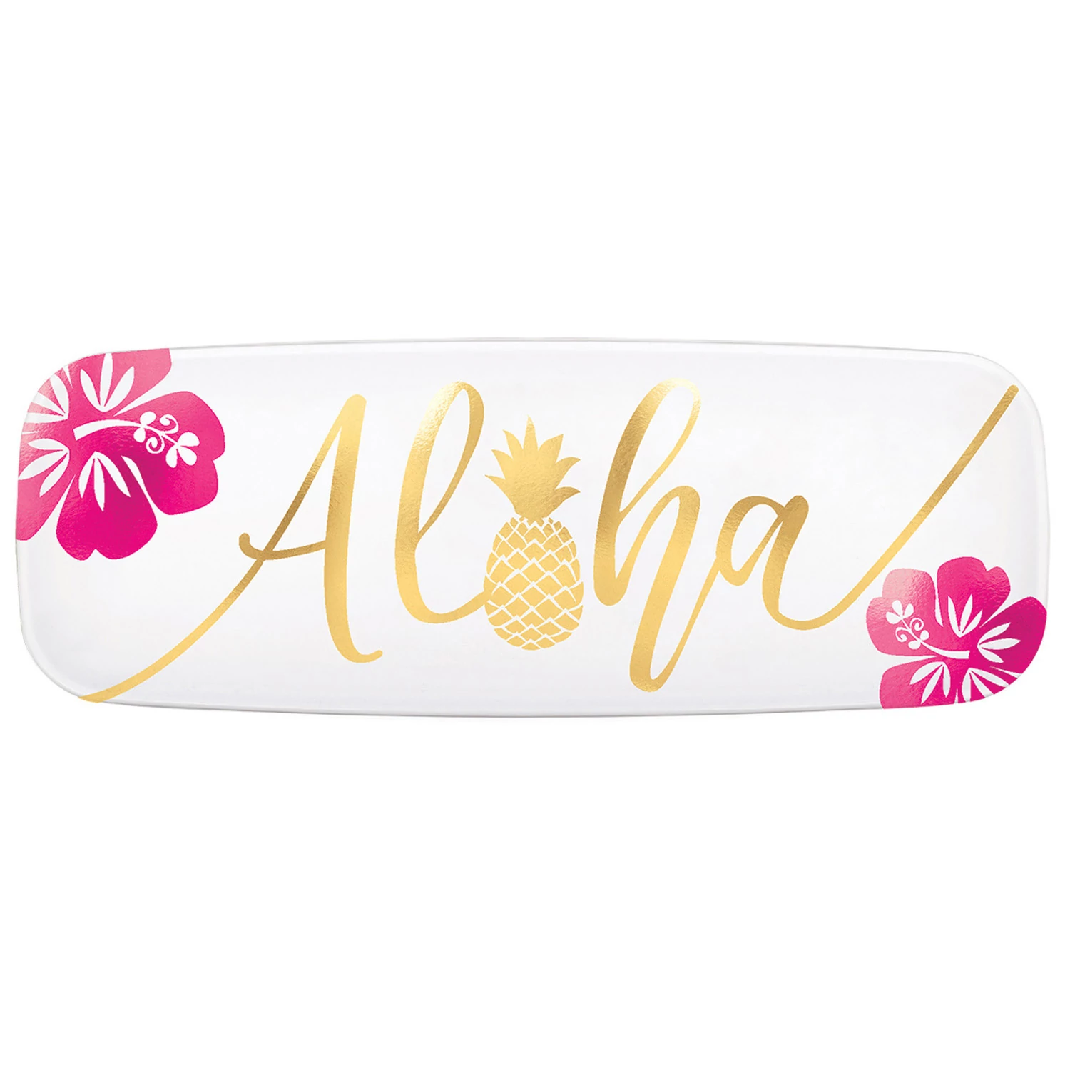 Aloha - műanyag kínálótál - 44,5 cm, 16,5 cm