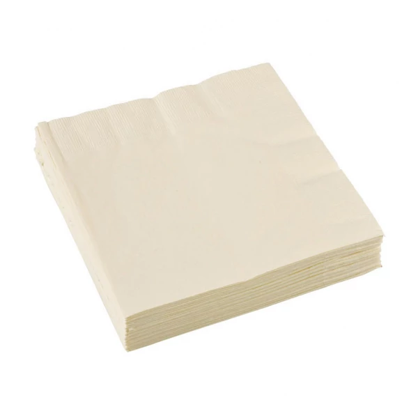 Ivory szalvéta - 33 cm x 33 cm, háromrétegű, 20 db / csomag