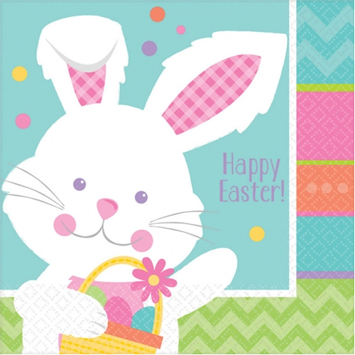 Happy Easter nyuszis szalvéta - 16 db / csomag