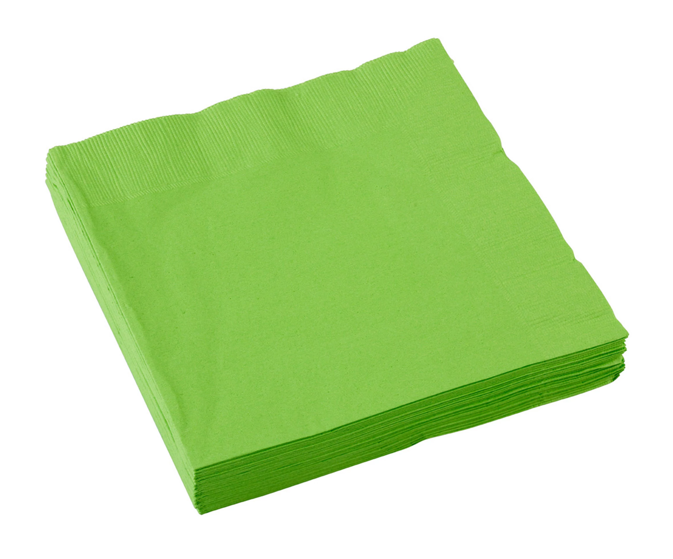 Lime zöld szalvéta - 33 cm x 33 cm, kétrétegű, 20 db / csomag