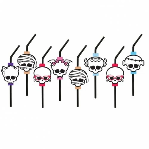 Monster High szívószál 8 db/cs.
