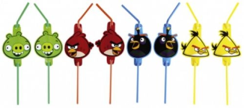 Angry Birds szívószál 8 db/cs..
