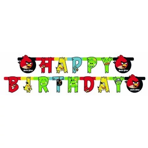 Angry Birds Happy Birthday felirat