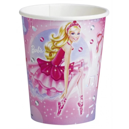Barbie papír pohár 266 ml -es 8 db/cs.
