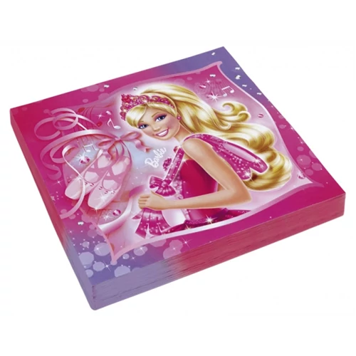 Barbie szalvéta 20 db/cs. 33x33 cm