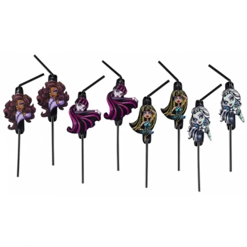 Monster High szívószál 8 db/cs.