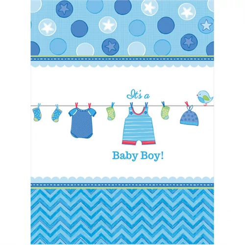 It's a baby boy kék asztalterítő, 138 x 259 cm