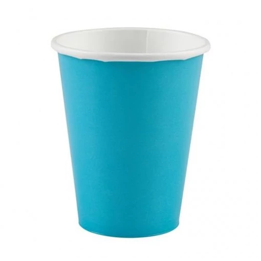 Karibi kék papírpohár, 250 ml - 8 db