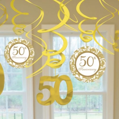 Függő dekoráció 50. évfordulóra 12 db/cs.