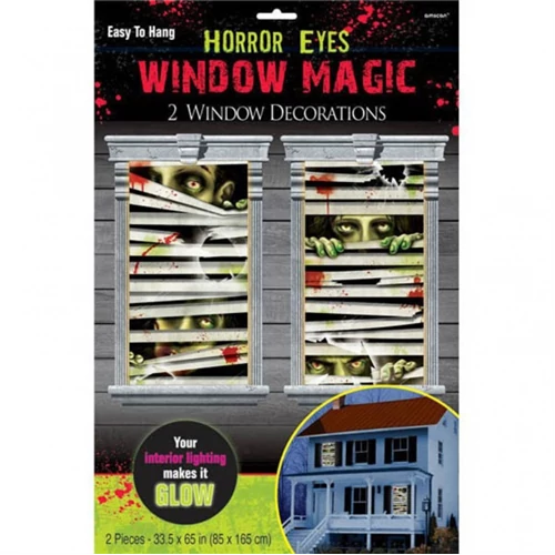 Horror szemek ablakdekoráció, 2 db
