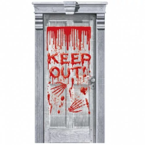Keep out! Véres ajtódekoráció