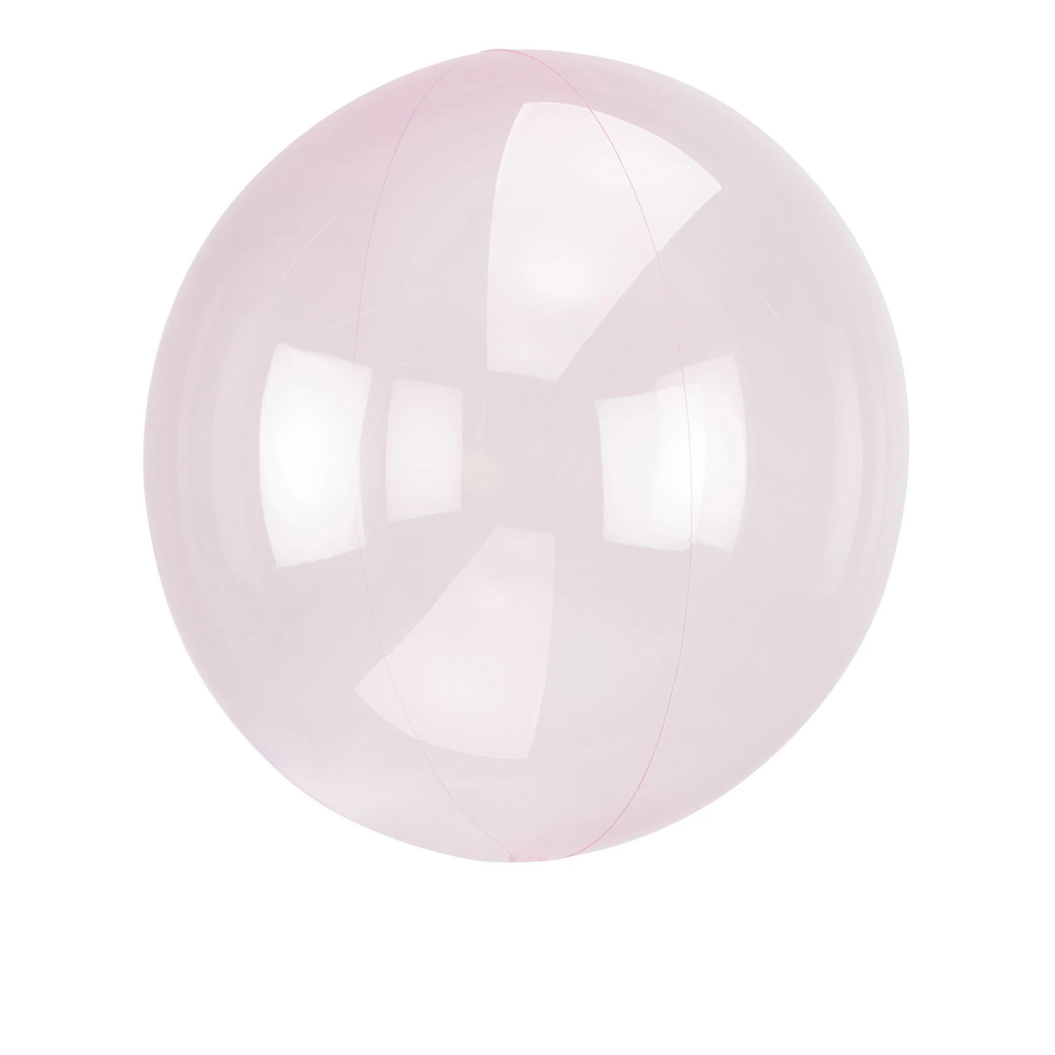 Clearz - Átlátszó, világos rózsaszín fólia lufi 40 cm-es