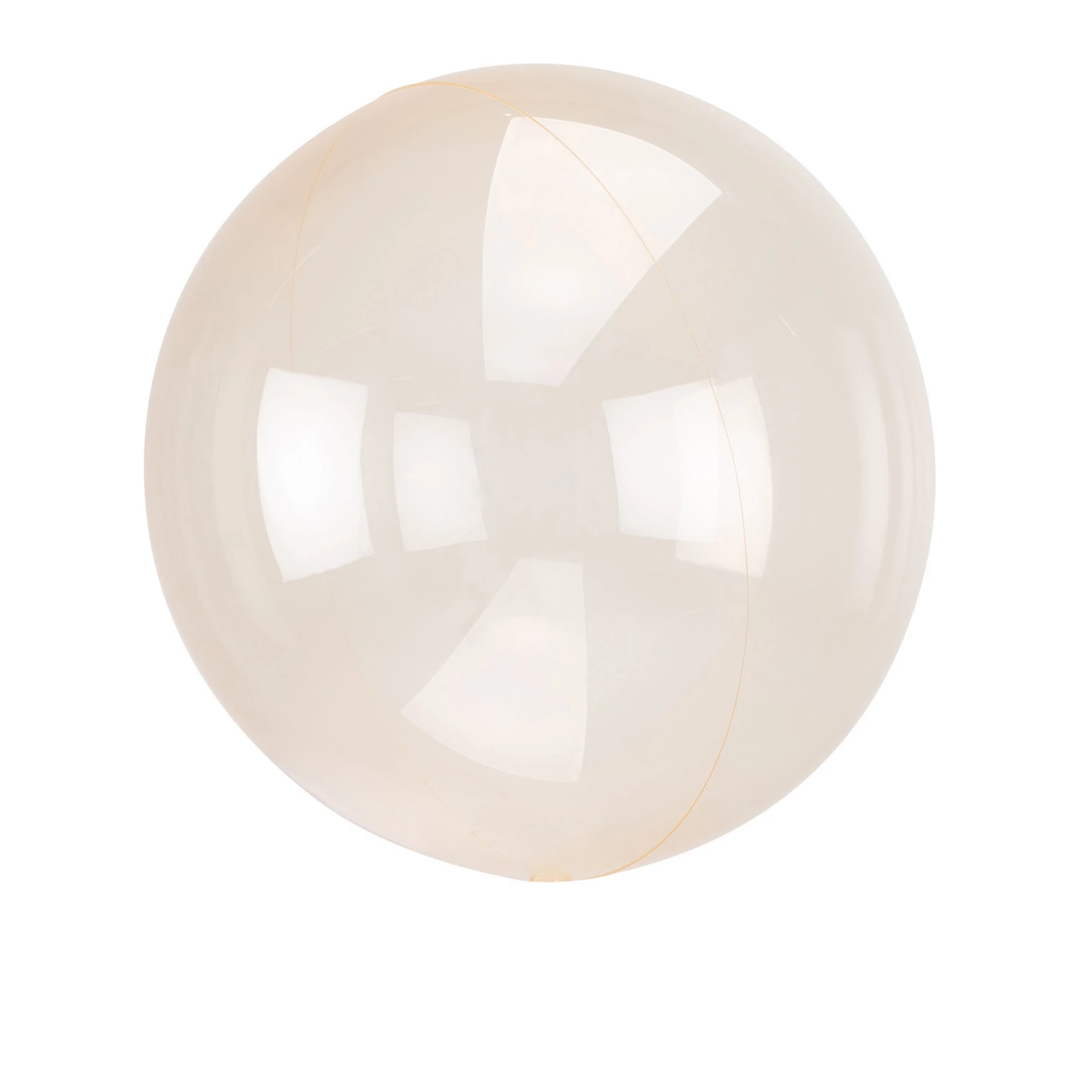 Clearz - Átlátszó, narancssárga fólia lufi 40 cm-es