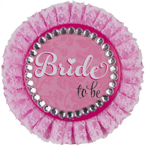 Bride to be pink kitűző