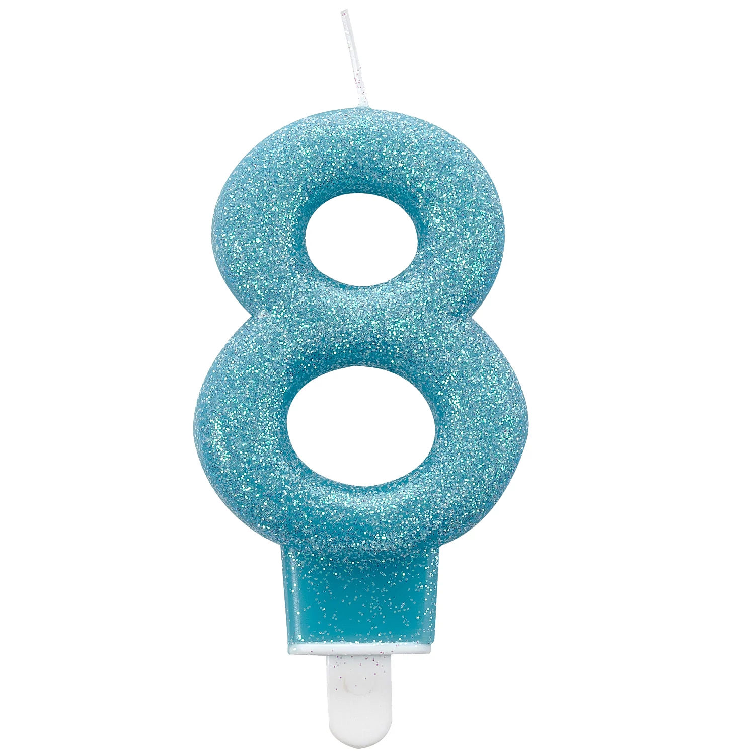 Glitteres szám gyertya 8-as - 7,6 cm