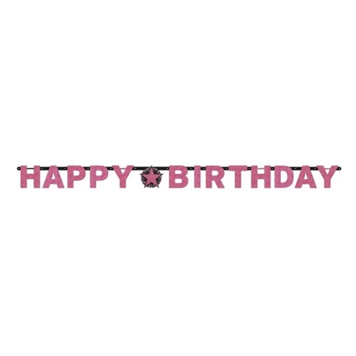 Happy Birthday pink betűfelirat