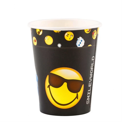 Smiley Emoticons pohár 250 ml -es 8 db/cs