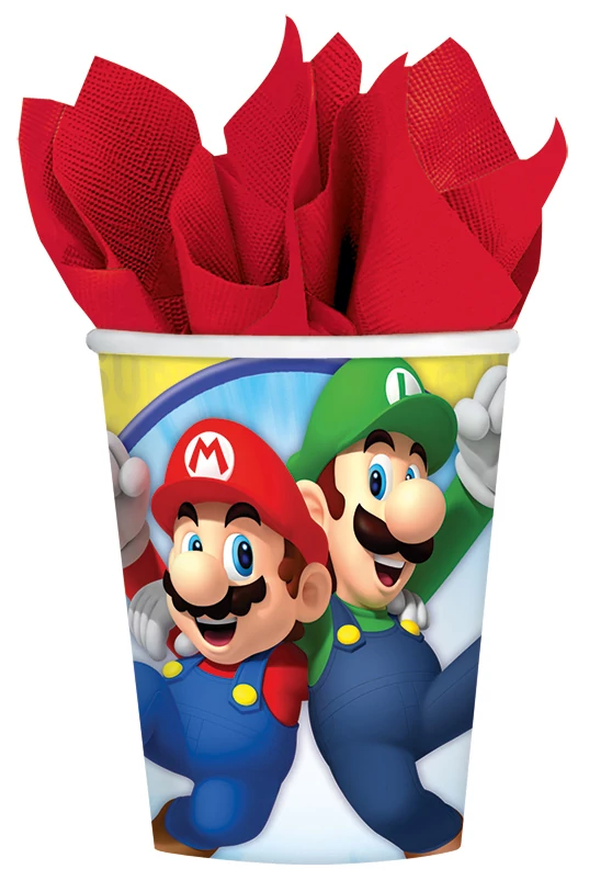 Super Mario papírpohár - 250 ml, 8 db / csomag