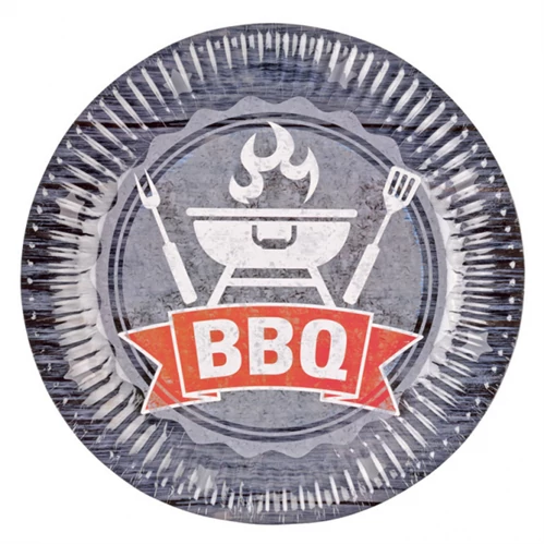 BBQ tányér - 23 cm, 8 db / csomag