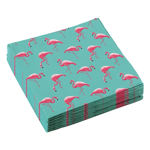 Flamingós szalvéta, 33x33 cm -es, 20db/cs.