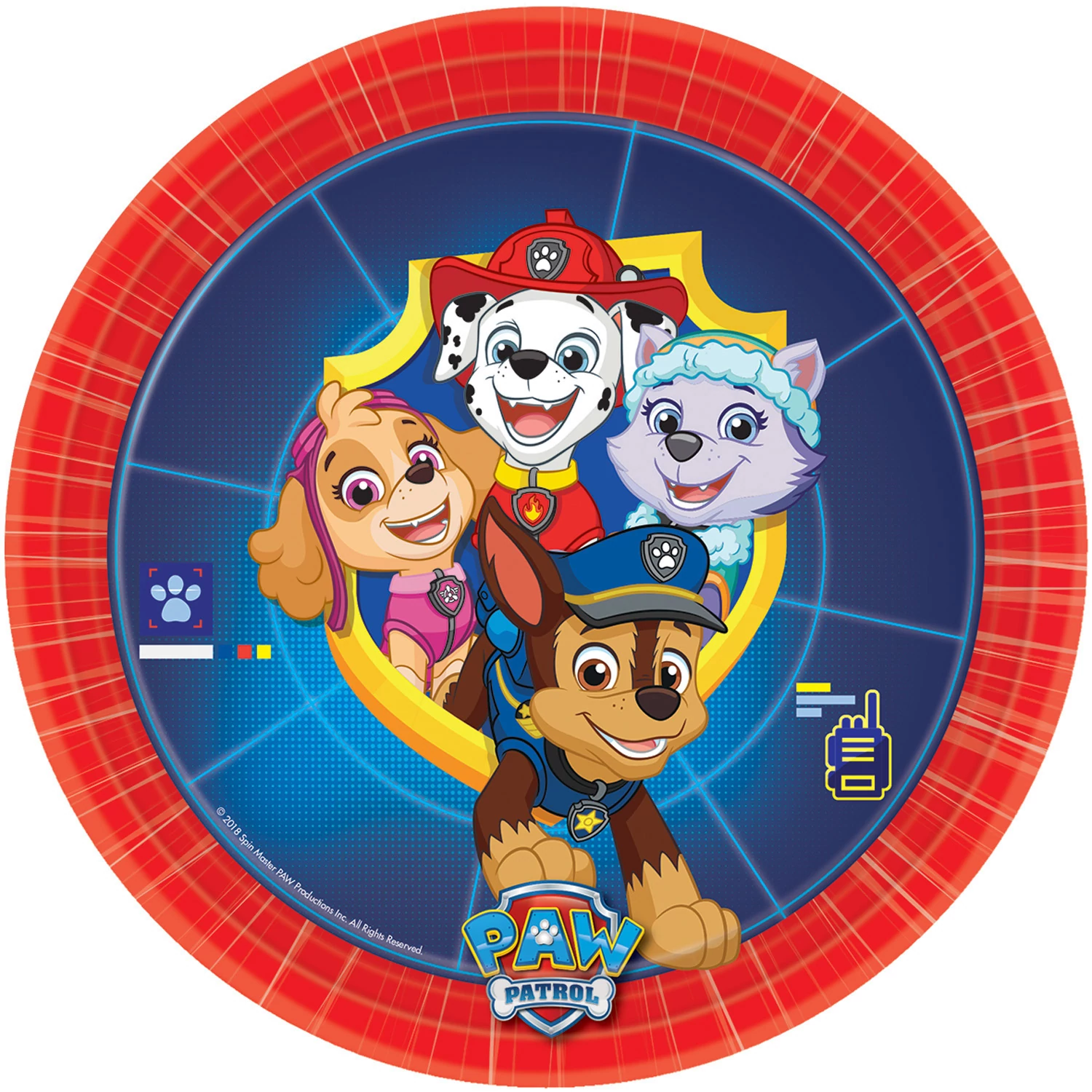 Paw Patrol-Mancs Őrjárat papírtányér 18 cm 8 db/cs.