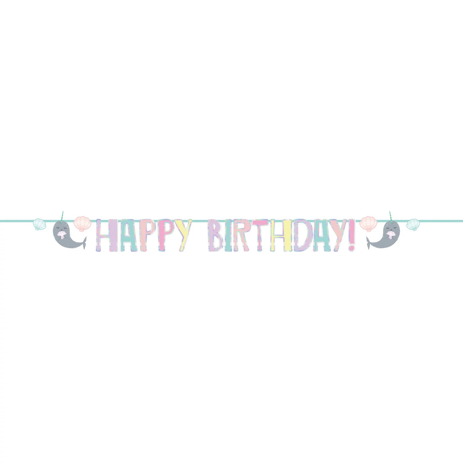 Not a Unicorn - Cethal Happy Birthday papírfelirat 200 cm