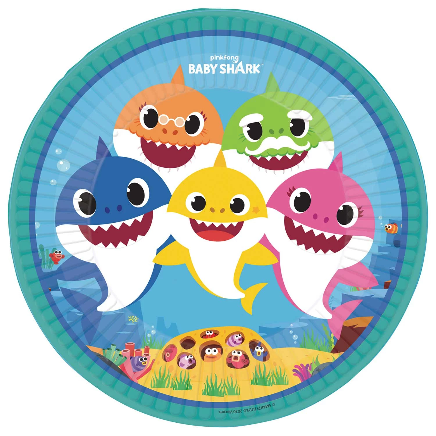 Baby Shark papír tányér 23 cm 8 db/cs