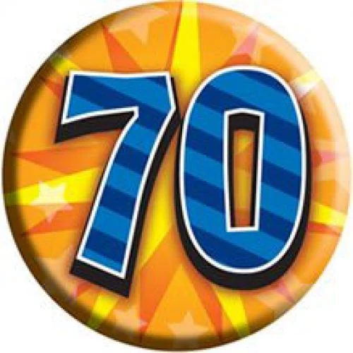 Kitűző 70. születesnap 6 cm