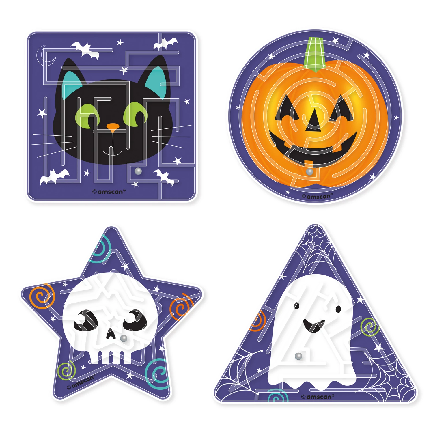 Halloween útvesztő rejtvény - 4 féle