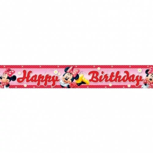 Minnie Happy Birthday felirat fólia, 465 cm