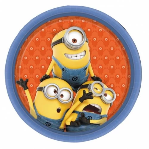 Minion papír tányér 23 cm 8db/cs