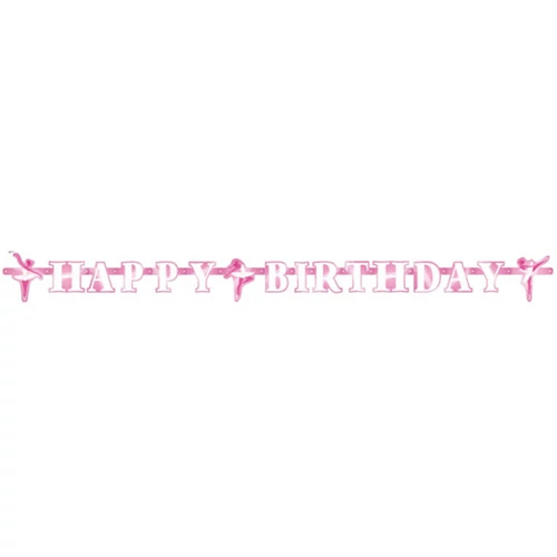 Balett táncos pink HB felirat 180x15 cm