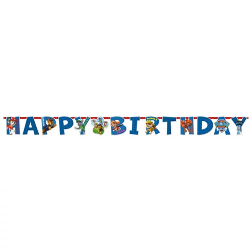 Mancs őrjárat Happy Birthday felirat 180 x 15 cm