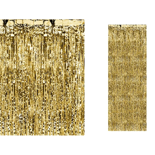 Arany színű fólia függöny 2,5 m x 90 cm