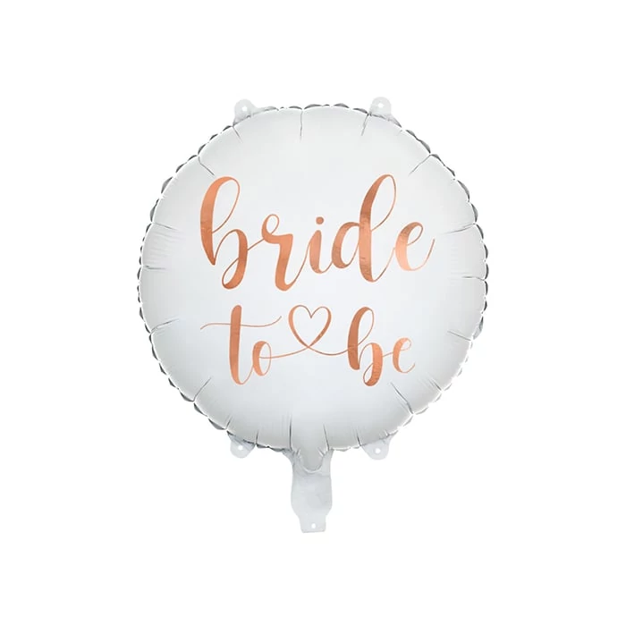 45 cm-es Bride to be feliratos fehér fólia lufi