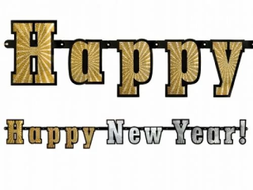 Happy New Year hologramos felirat 142 cm