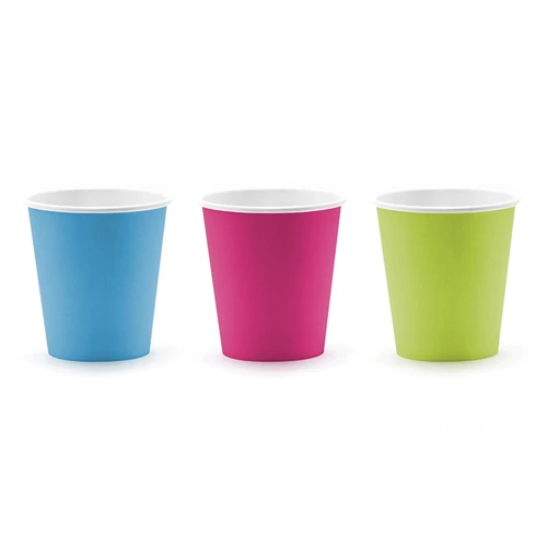 Egyszínű  pohár 200 ml, 6 db/cs