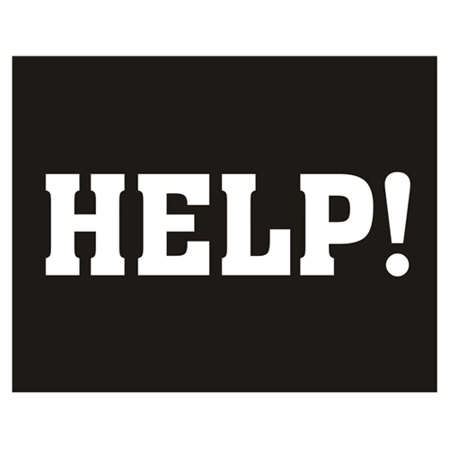 Cipő matrica - Help! felirattal, 2 db