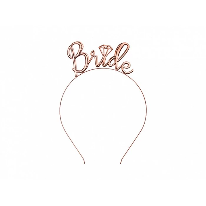 Rosegold színű Bride feliratos hajpánt