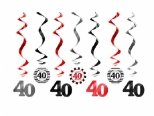Függő dekoráció 40. születésnapra 40-60 cm 7 db/cs