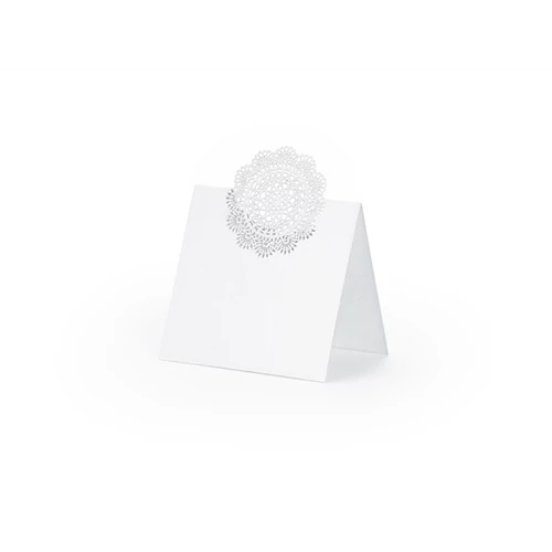 Rozettás ültetőkártya tartó - 6,3 cm x 6 cm, 10 db / csomag