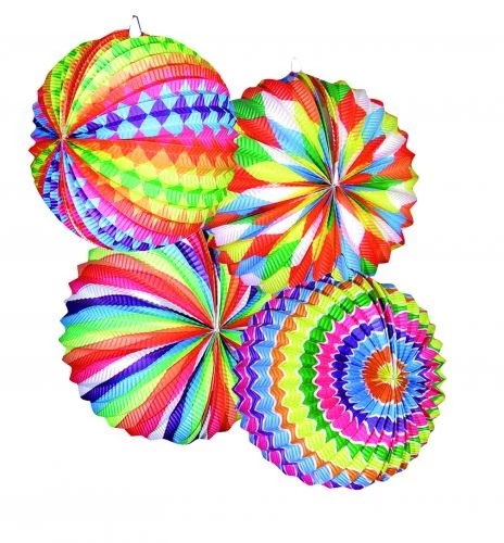 Mintás kerek lampion 22 cm 12 db/cs