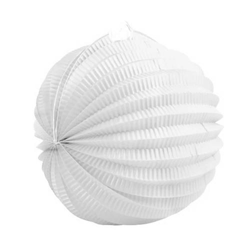 Fehér kerek lampion, 23 cm